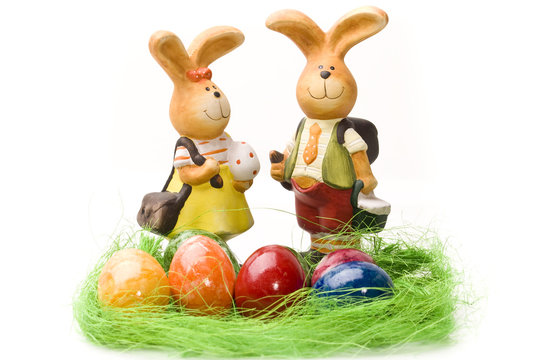 Osterhase und Osterfrau wd562
