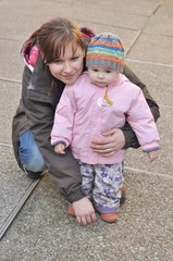 baby with mother