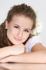 Fototapeta premium close up portrait of beautiful woman