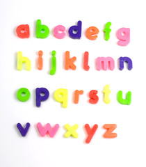 colourful fridge magnet alphabet letters