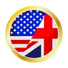 vector flags of the usa and the uk