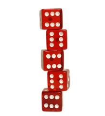 five red dice