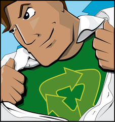 Recycling Man Vector