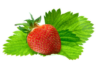 Fresh and tasty strawberries isolated on white background