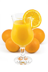 A glass of fresh orange juice ( & clipping path )