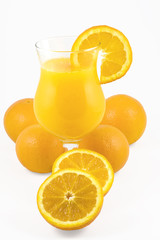 A glass of fresh orange juice ( & clipping path )