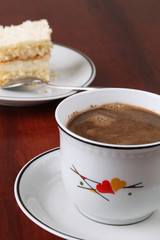 Coffee and coconut cake
