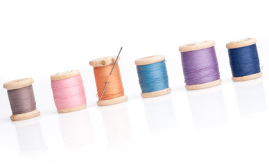 Sewing needle and threads