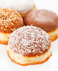 donuts isolated on the white.