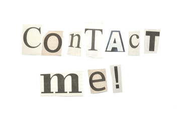 Blackmail concept made by letters cut from newspaper