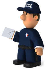 Policier et lettre