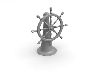 Obraz premium steering wheel isolated on white background