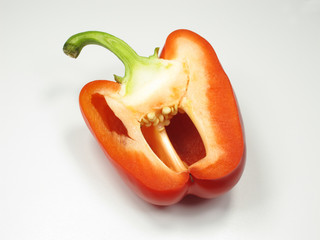 Paprika halbiert