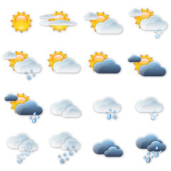 weather icons 2 - obrazy, fototapety, plakaty