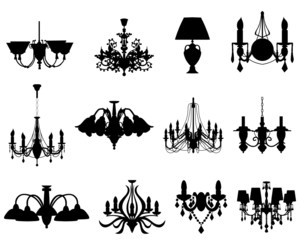 lamps silhouettes set
