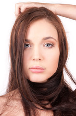 Obraz premium picture of beautiful girl with long hair