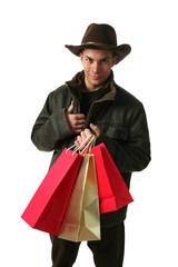 Young Man with Shopping Bags