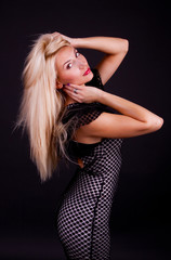 Fototapeta premium woman is posing in studio