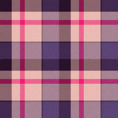 Realistic seamless tartan or plaid  texture with visible threads