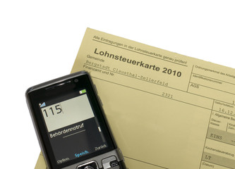 Lohnsteuerkarte 2010 und 115