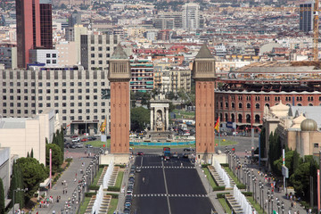 Fototapety  Barcelona - słynna tablica pamiątkowa Hiszpanii