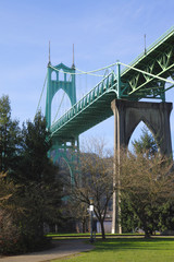 The St. John bridge, Portland OR.