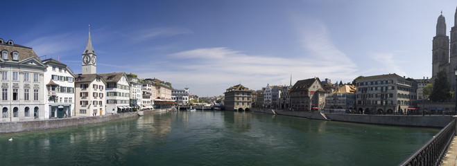 Panoramic city view Zürich Switzerland