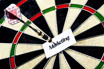 Darts in bull's-eye