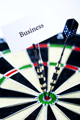 Darts in bull's-eye