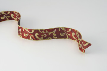 gold and red ribbon