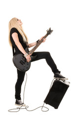 beautiful blonde with a guitar