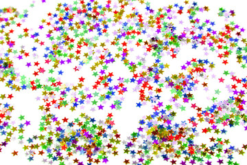 étoiles décoratives fond blanc