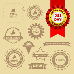 Vector collection of sale signs