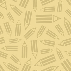 Seamless background with pencil symbol.