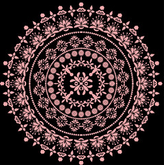 pink color round pattern