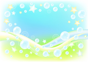 Fototapeta na wymiar Air background with soap bubbles.