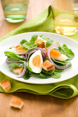 salad with spinach,eggs