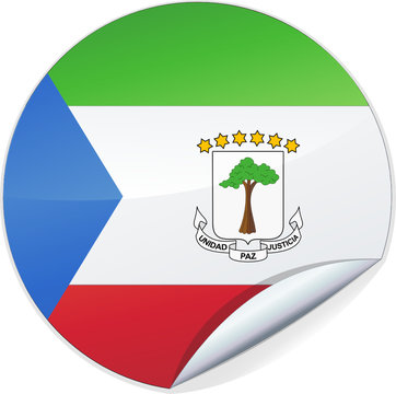 Sticker de la Guin&eacute;e &eacute;quatoriale (d&eacute;tour&eacute;)