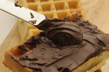 Waffles e cioccolata