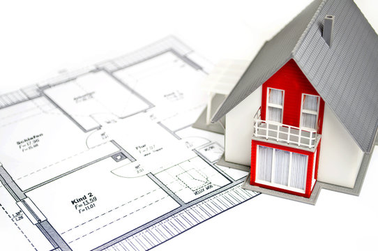 Hausmodell mit Grundriss