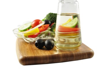 salad and oil