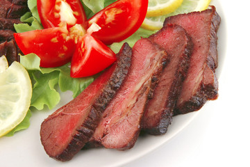 roast meat served