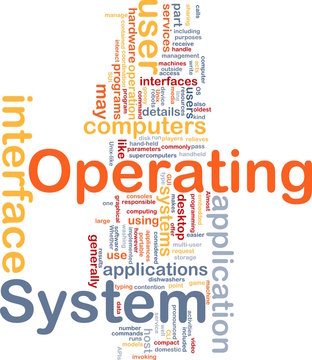 Operating system word cloud