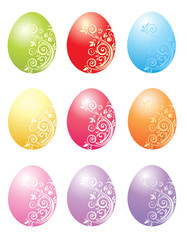 Colorful easter eggs