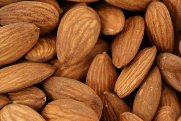 Raw almonds background