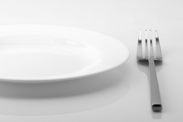Fork and plate