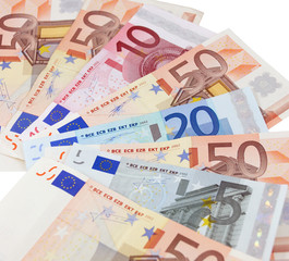 Euro banknotes