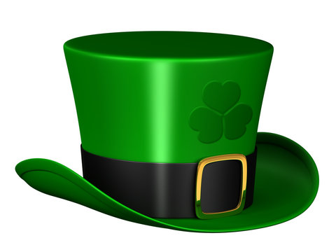 A render of an isolated leprechaun hat