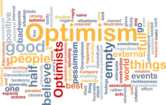 Optimism word cloud