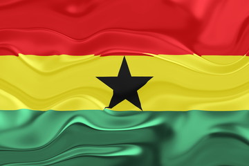 Flag of Ghana wavy